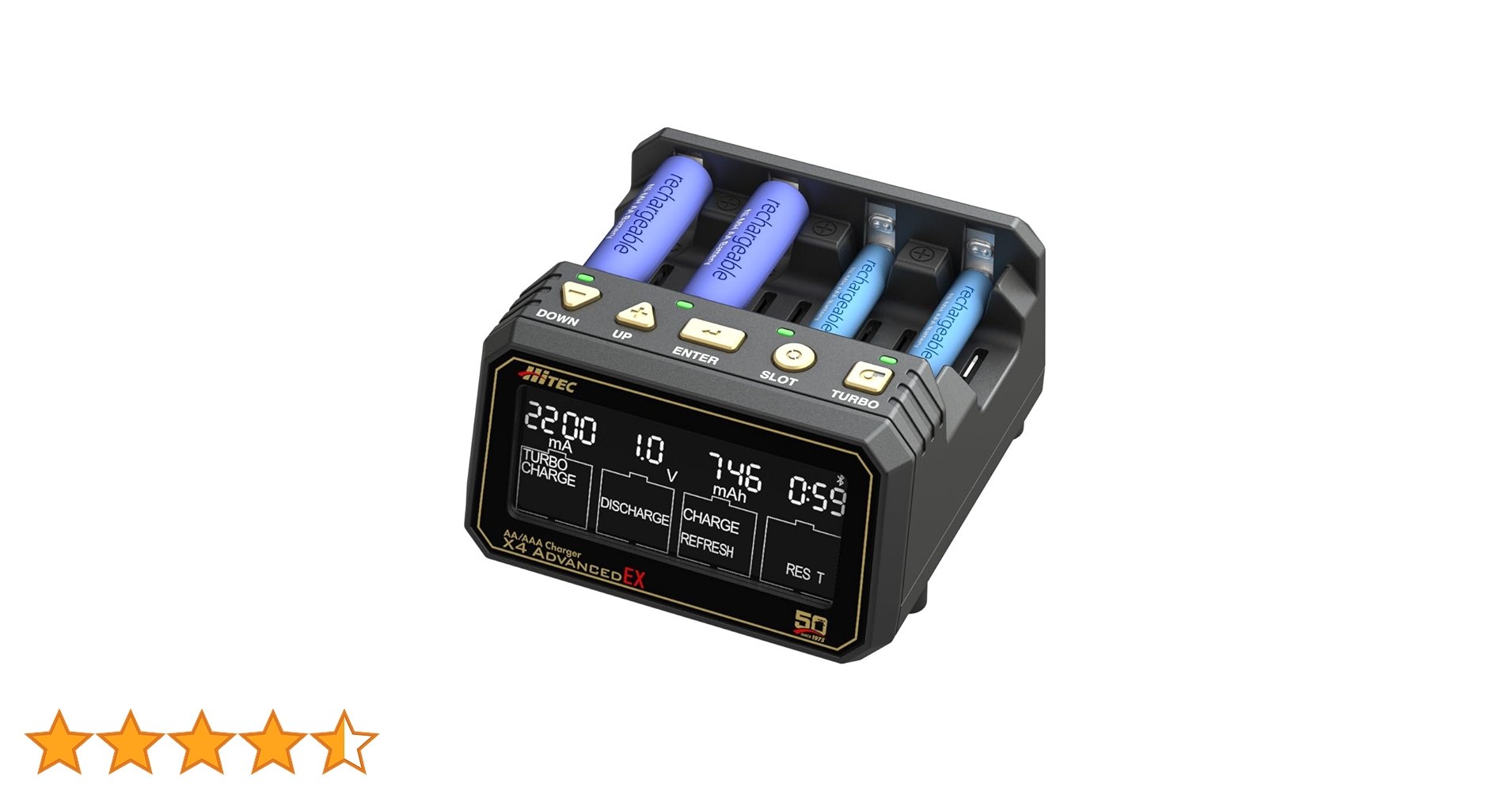 ハイテック AA/AAA Charger X4 Advanced EX 50周年 単三/ 単四充電器 AA/AAA Charger X4 Advanced EX ［ AA/AAA